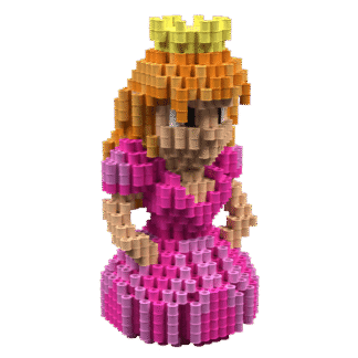 Patrón Princesa Peach – fusebeads