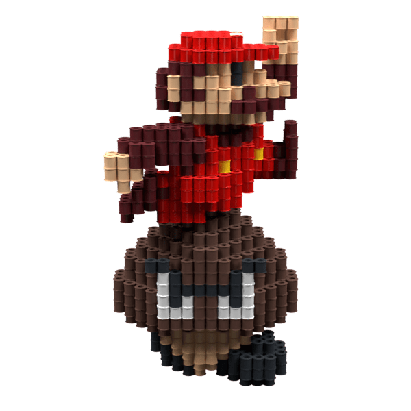 Patrón Mario y Goomba – fusebeads