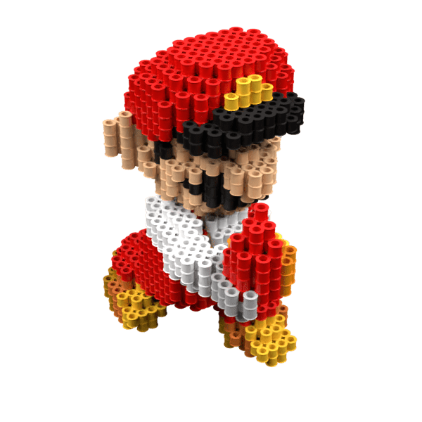 Patrón Mario Fuego – fusebeads