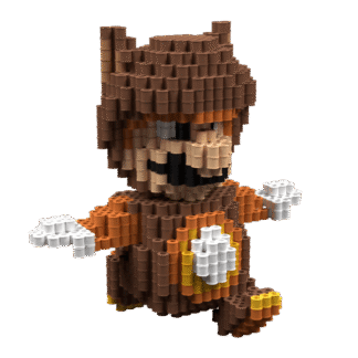 Patrón Mario Tanooki – fusebeads