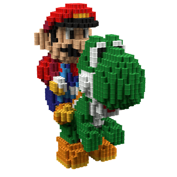 Patrón Mario y Yoshi – fusebeads