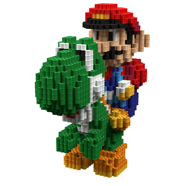 Patrón Mario y Yoshi – fusebeads