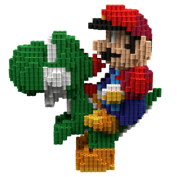 Patrón Mario y Yoshi – fusebeads