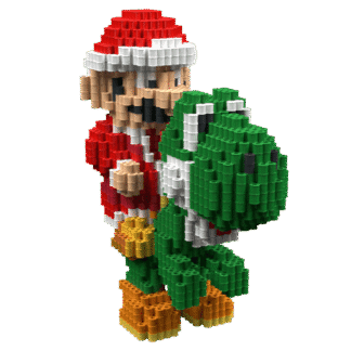 Patrón Mario & Yoshi Navidad – fusebeads