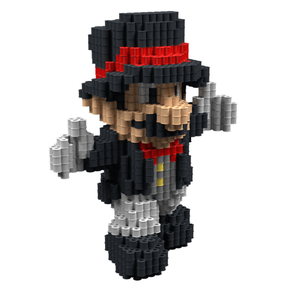 Patrón Mario Tuxedo – fusebeads