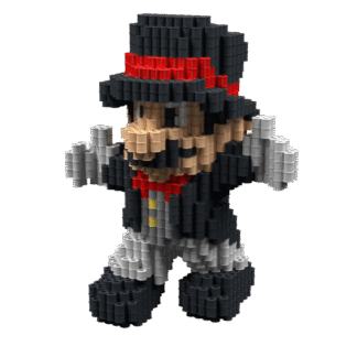 Patrón Mario Tuxedo – fusebeads