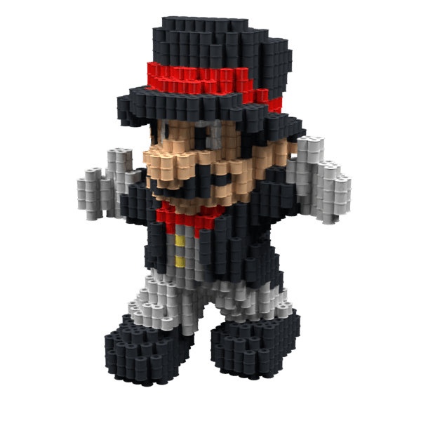 Patrón Mario Tuxedo – fusebeads