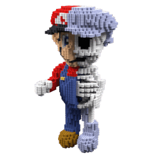 Patrón Mario Medio Esqueleto – fusebeads