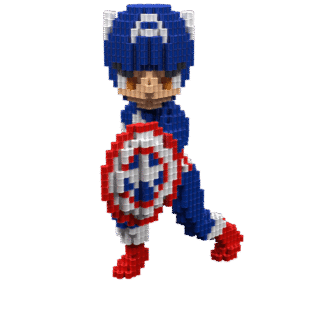 Patrón Capt America V2 – fusebeads