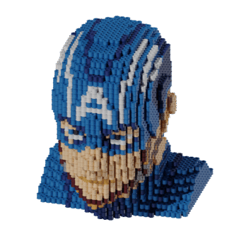 Patrón Busto Capt America. - Marvel – fusebeads