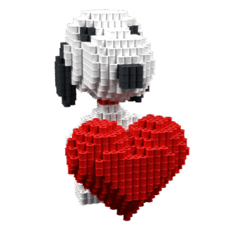 Patrón Snoopy Corazon – fusebeads