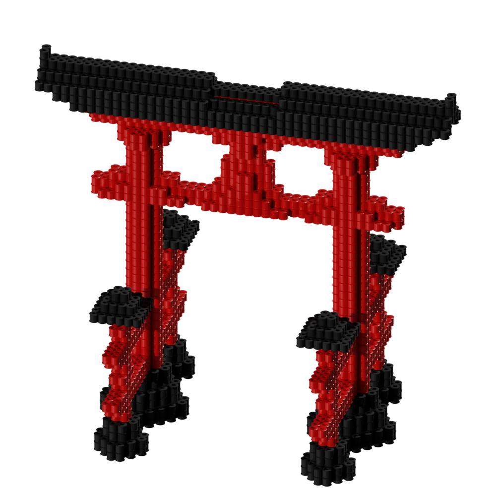 Patrón Edificio Torii – fusebeads