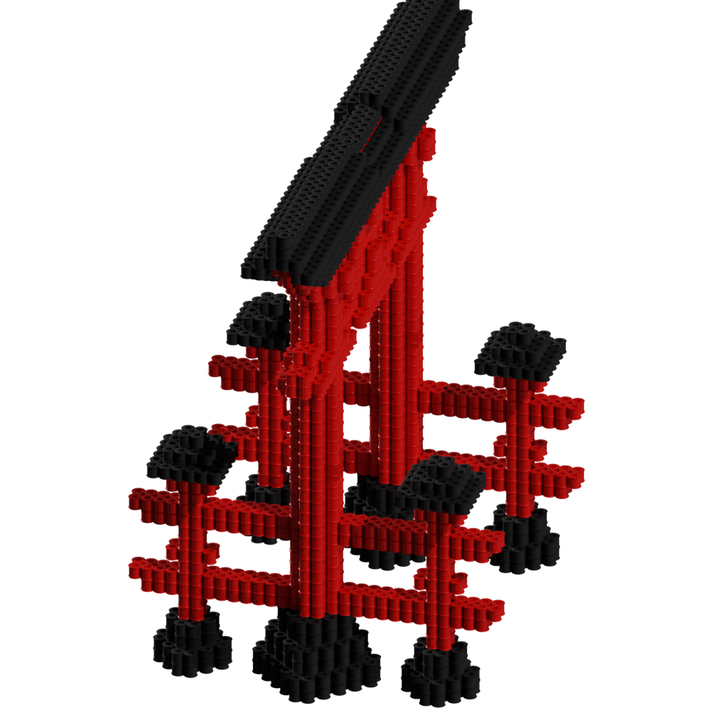 Patrón Edificio Torii – fusebeads