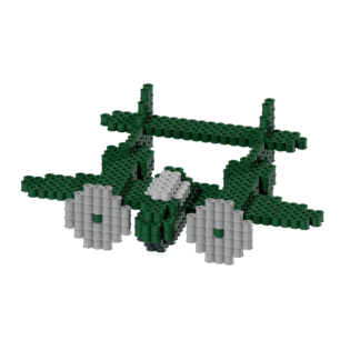 Patrón Avión Bícola 1942 – fusebeads