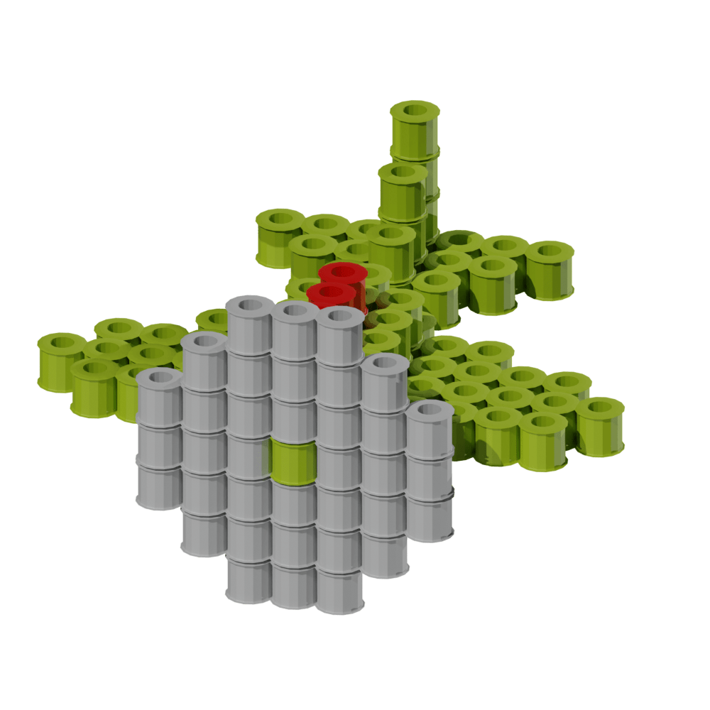 Patrón A6M Zero – fusebeads