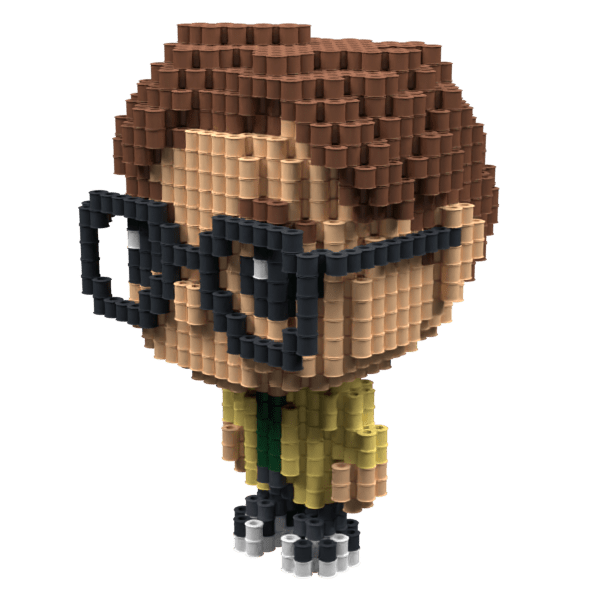 Patrón Leonard Hofstader (FunkoStyle) – fusebeads