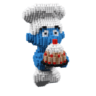 Patrón Pitufo Pastelero – fusebeads