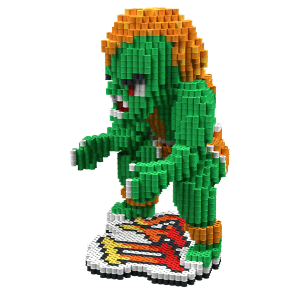 Patrón Blanka-StreetFighter II – fusebeads