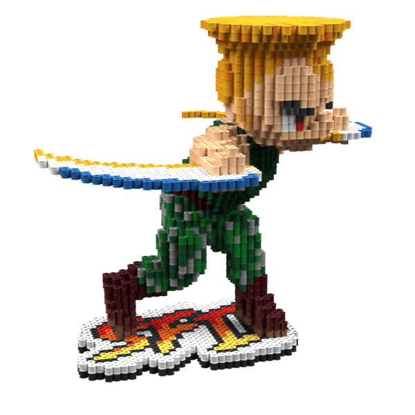 Patrón Guile-StreetFighter II – fusebeads