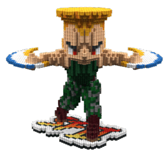 Patrón Guile-StreetFighter II – fusebeads