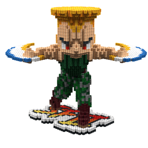 Patrón Guile-StreetFighter II – fusebeads