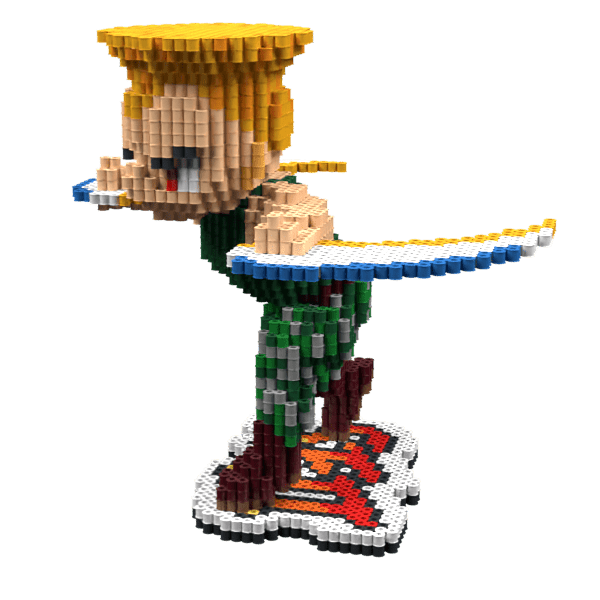 Patrón Guile-StreetFighter II – fusebeads