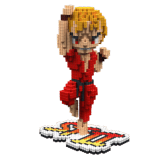 Patrón Ken Masters-StreetFighter II – fusebeads