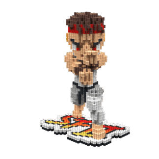 Patrón Ryu-StreetFighter II – fusebeads