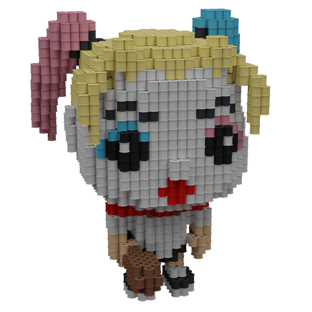 Patrón Harley Quinn - Estilo Funko – fusebeads