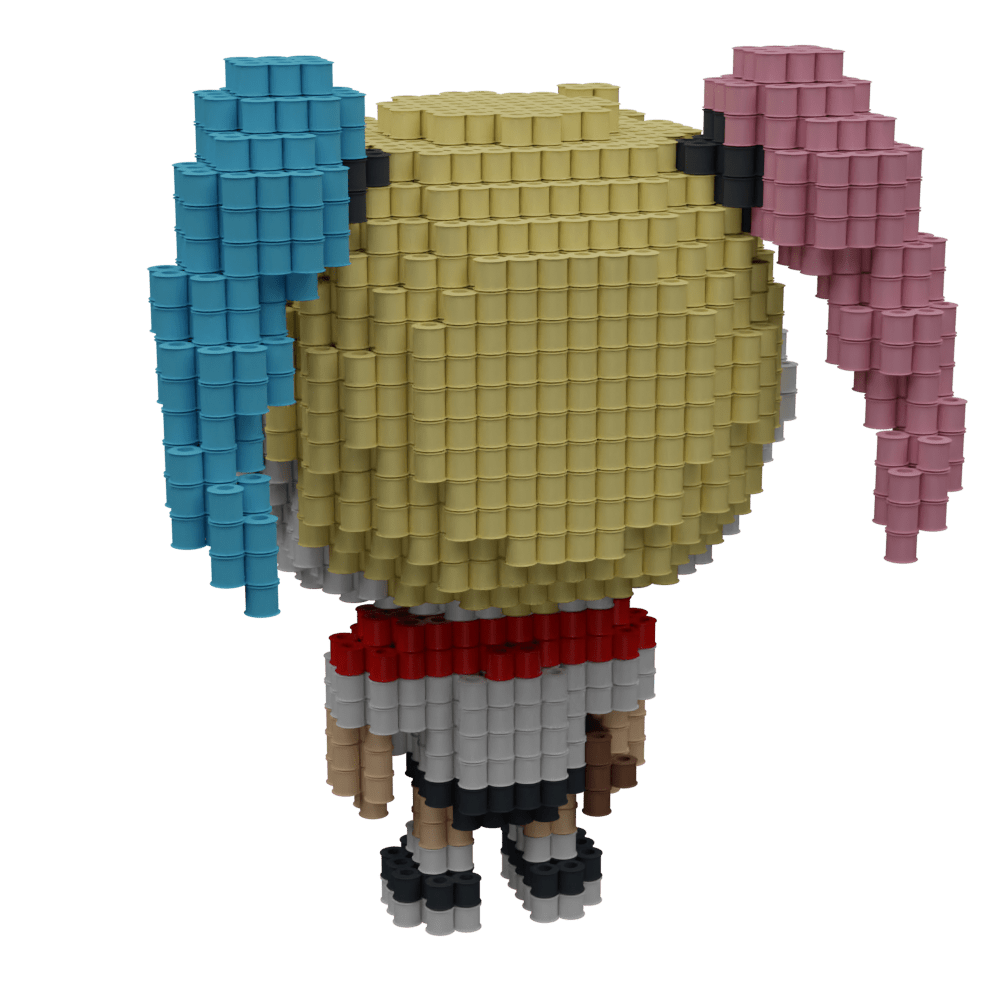 Patrón Harley Quinn - Estilo Funko – fusebeads