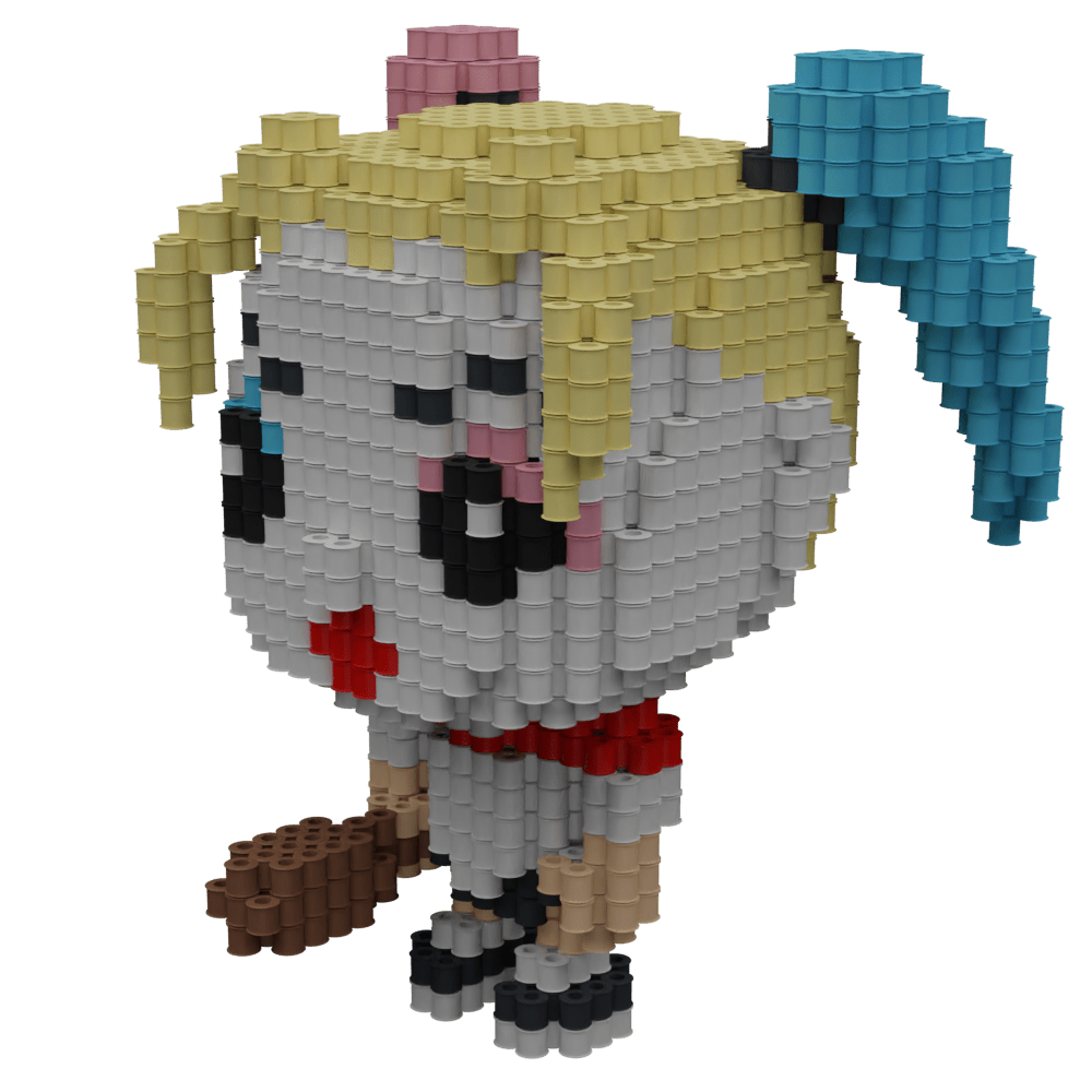 Patrón Harley Quinn - Estilo Funko – fusebeads