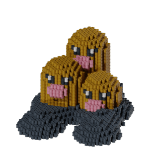 Patrón Dugtrio - Pokémon – fusebeads