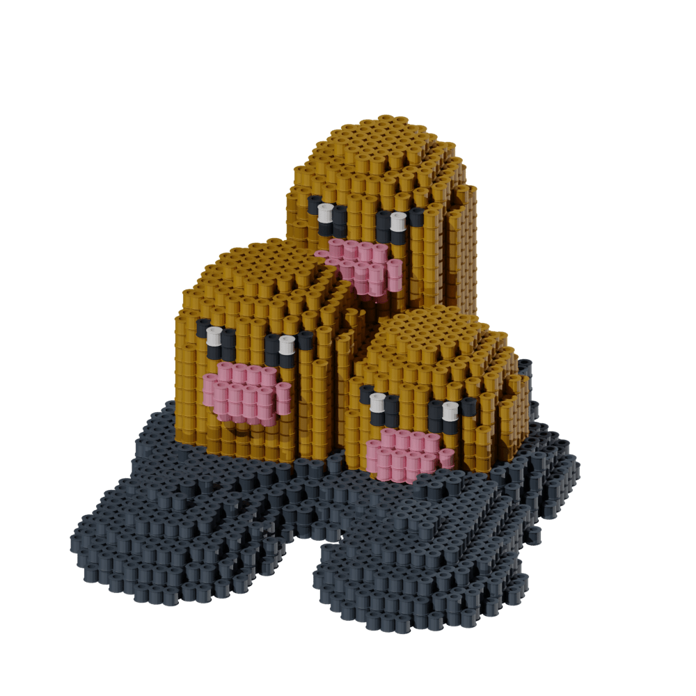 Patrón Dugtrio - Pokémon – fusebeads
