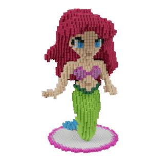 Patrón Ariel Sirenita Princesas Disney – fusebeads