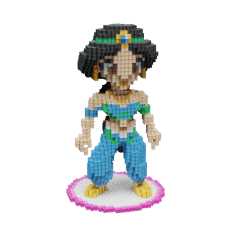 Patrón Jazmín Princesas Disney – fusebeads