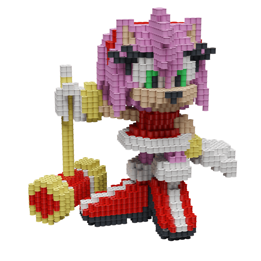 Patrón Amy Rose - Sonic The Hedgehog – fusebeads