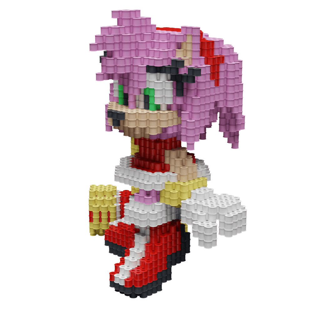 Patrón Amy Rose - Sonic The Hedgehog – fusebeads