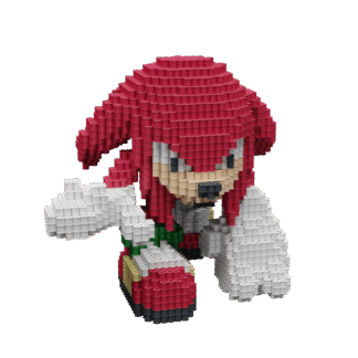 Patrón knuckles - Sonic The Hedgehog – fusebeads