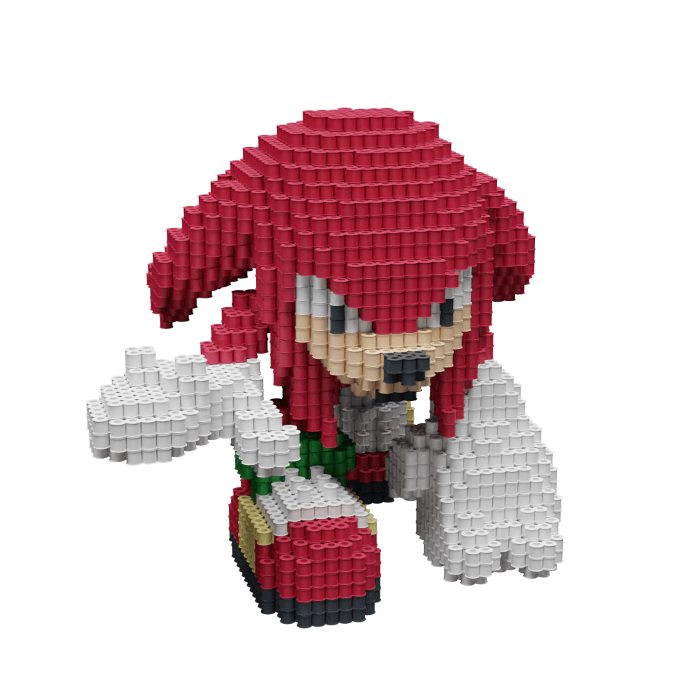 Patrón knuckles - Sonic The Hedgehog – fusebeads