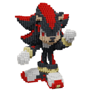 Patrón Shadow - Sonic The Hedgehog – fusebeads