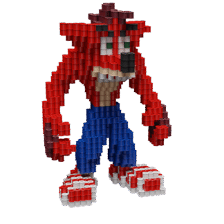 Patrón Crash Bandicoot – fusebeads