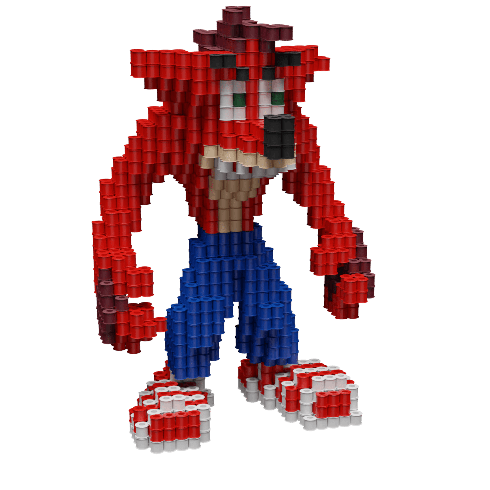 Patrón Crash Bandicoot – fusebeads