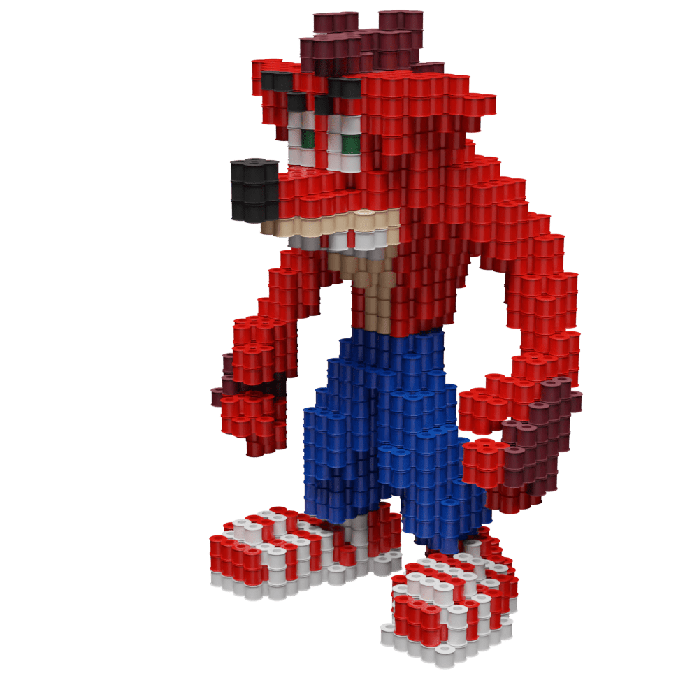 Patrón Crash Bandicoot – fusebeads