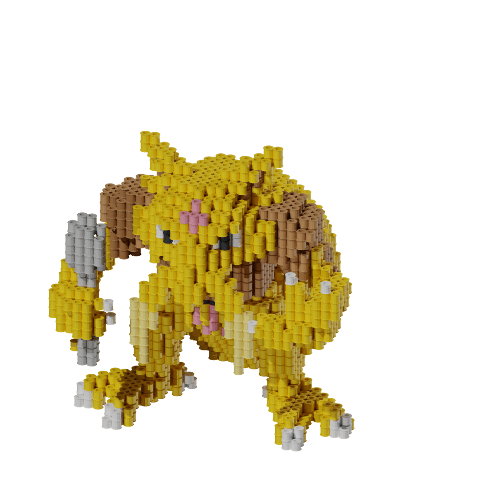 Patrón Pokémon Kadabra – fusebeads