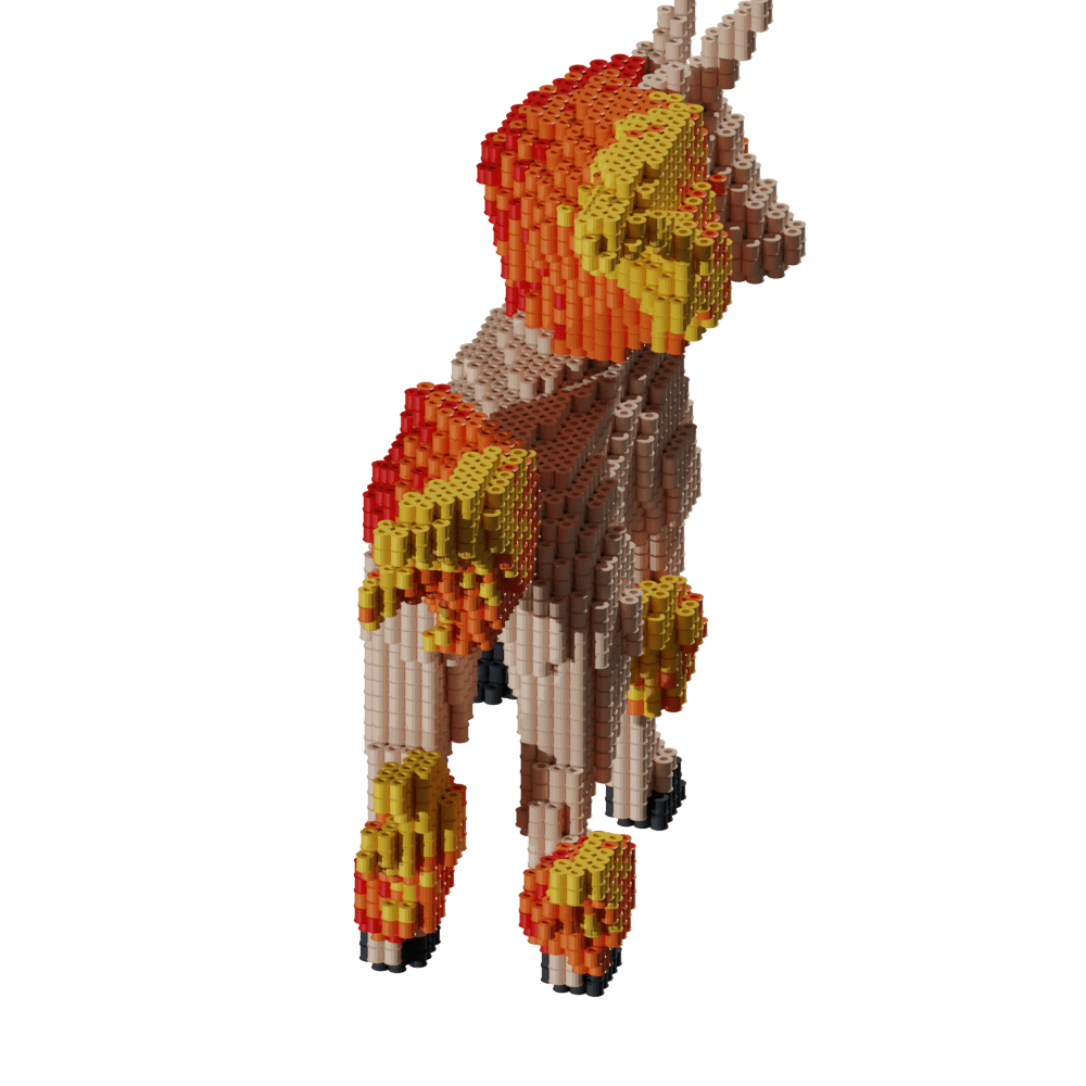 Patrón Pokémon Rapidash – fusebeads