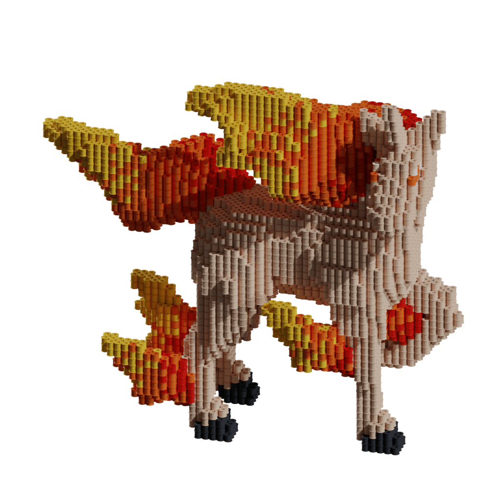 Patrón Pokémon Rapidash – fusebeads