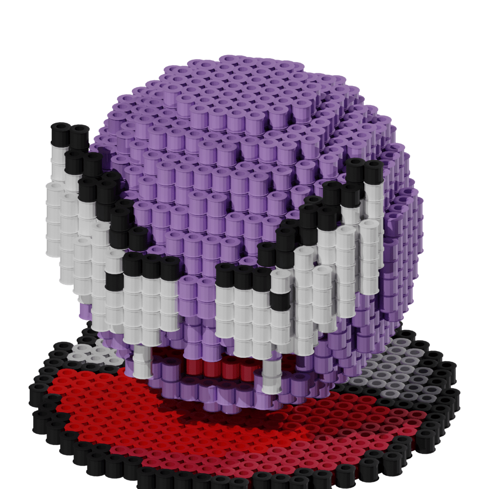 Patrón Pokémon Gastly – fusebeads