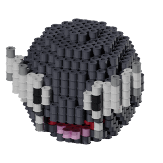 Patrón Pokémon Gastly V2 – fusebeads