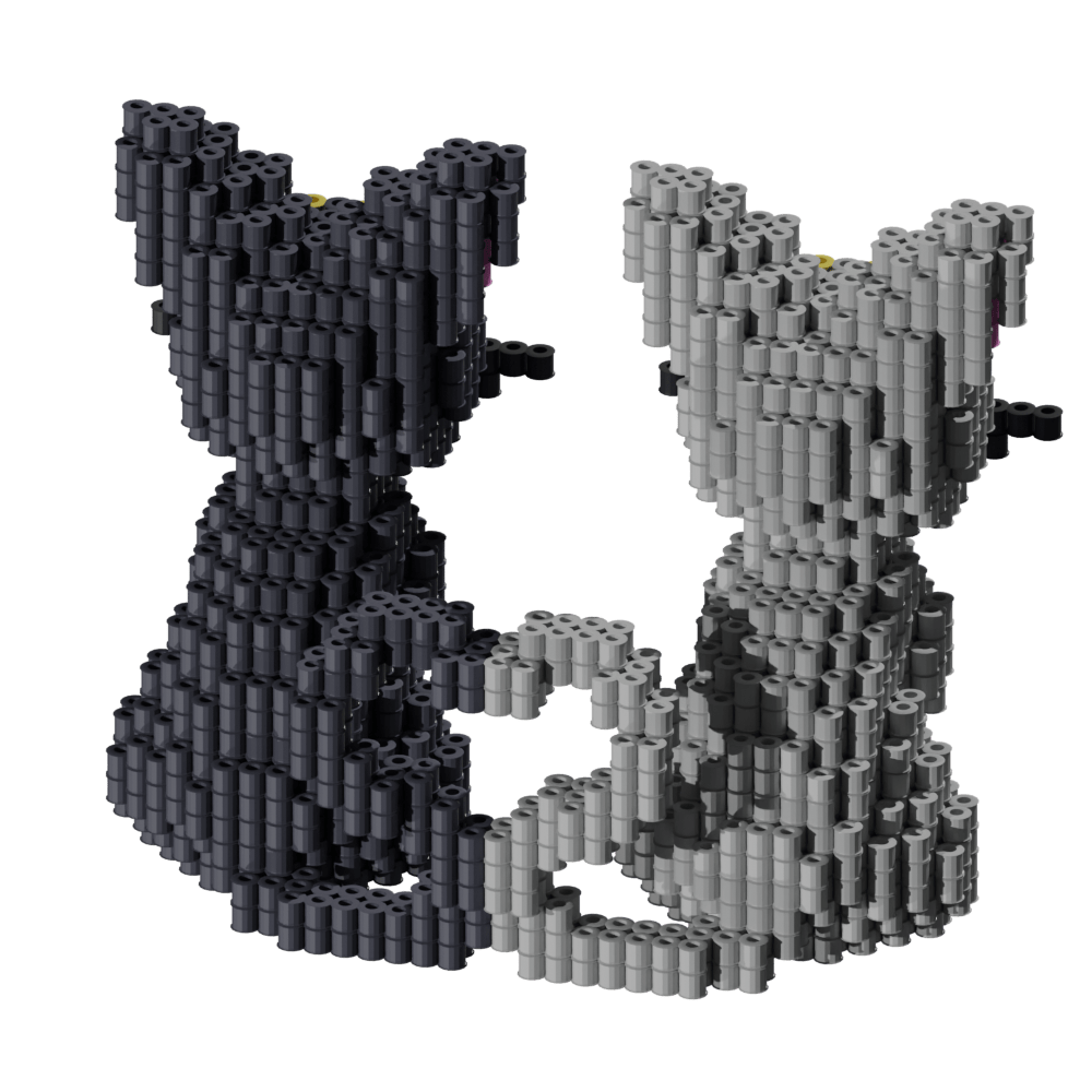 Patrón Sailor Moon - Luna y Artemis. – fusebeads