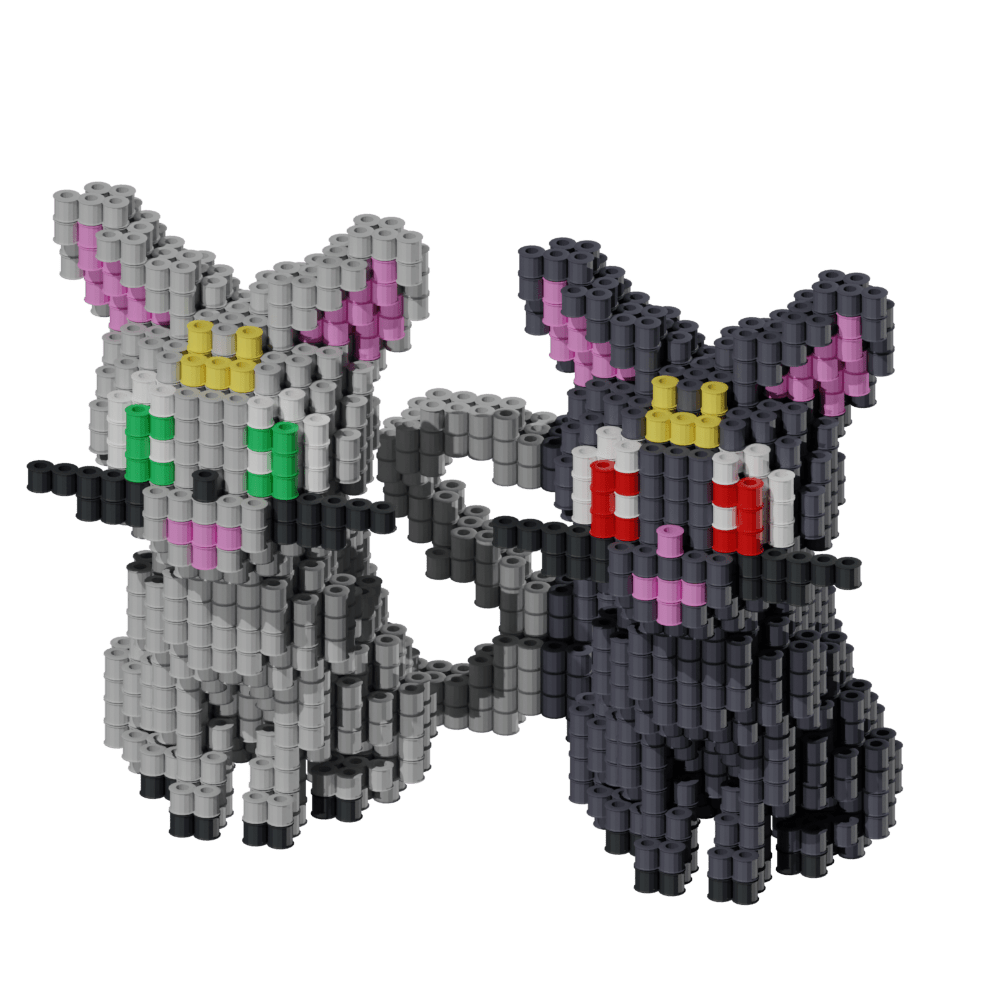 Patrón Sailor Moon - Luna y Artemis. – fusebeads